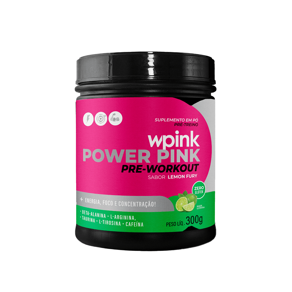 super power pink de limão - pré-treino - 300g - wp