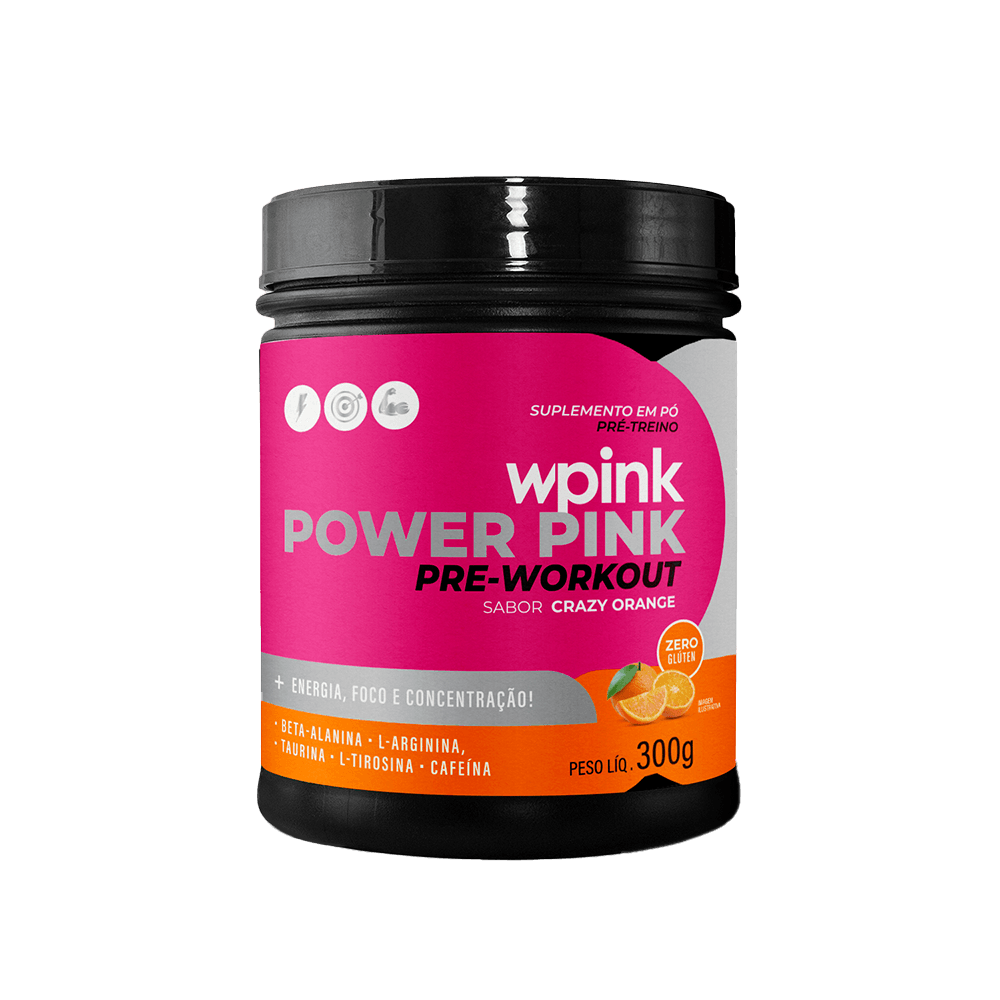 super power pink de laranja - pré-treino - 300g - wp