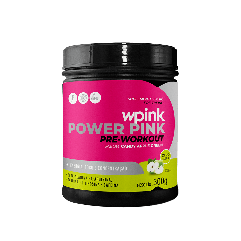 super power pink de maçã verde - pré-treino - 300g - wp