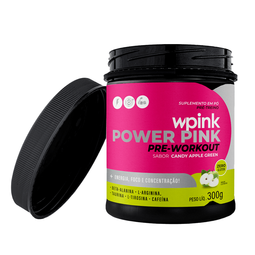 super power pink de maçã verde - pré-treino - 300g - wp - foto 2