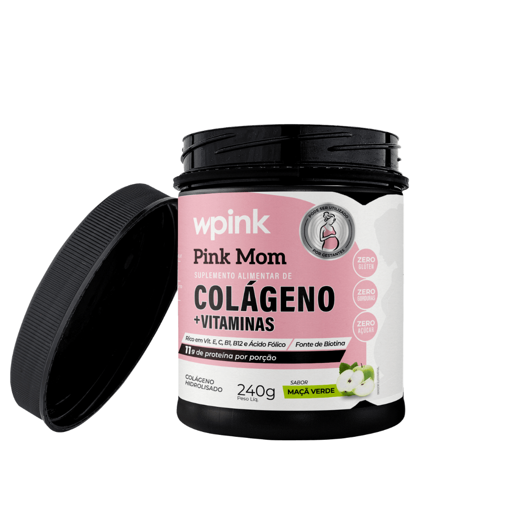 colágeno pink mom maçã verde - 240g - wp - foto 3