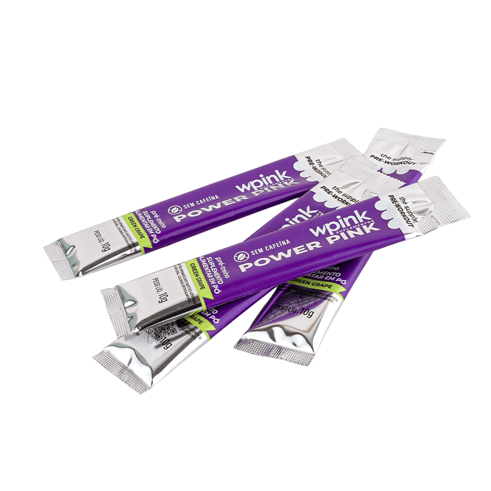 power pink sem cafeína de uva verde - pré-treino - 300g - wp - foto 2