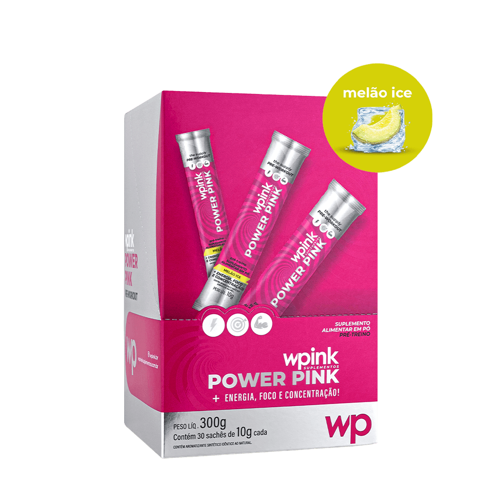 power pink de melão ice - pré-treino - 300g - wp