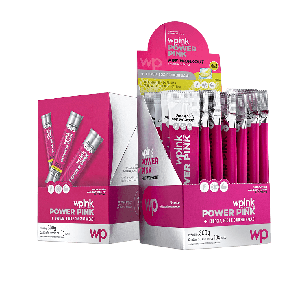 power pink de melão ice - pré-treino - 300g - wp - foto 5