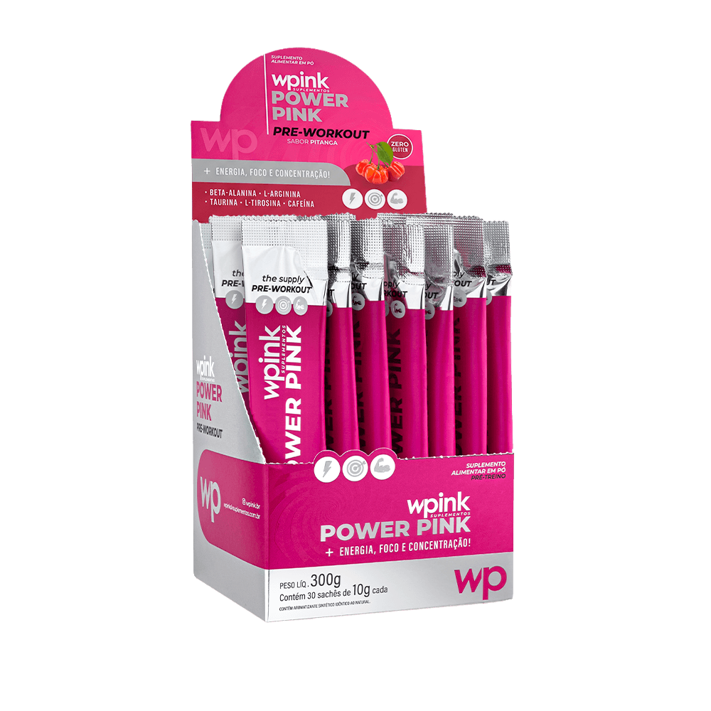 power pink de pitanga - pré-treino - 300g - wp - foto 6