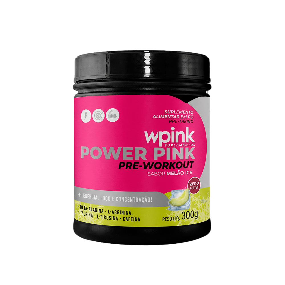 super power pink de melão ice - pré-treino - 300g - wp