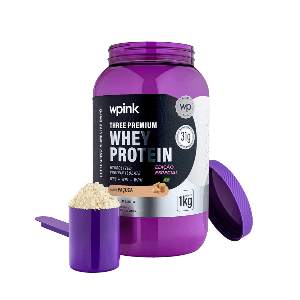 three premium whey protein paçoca 3w - (1kg) - wp - foto 3