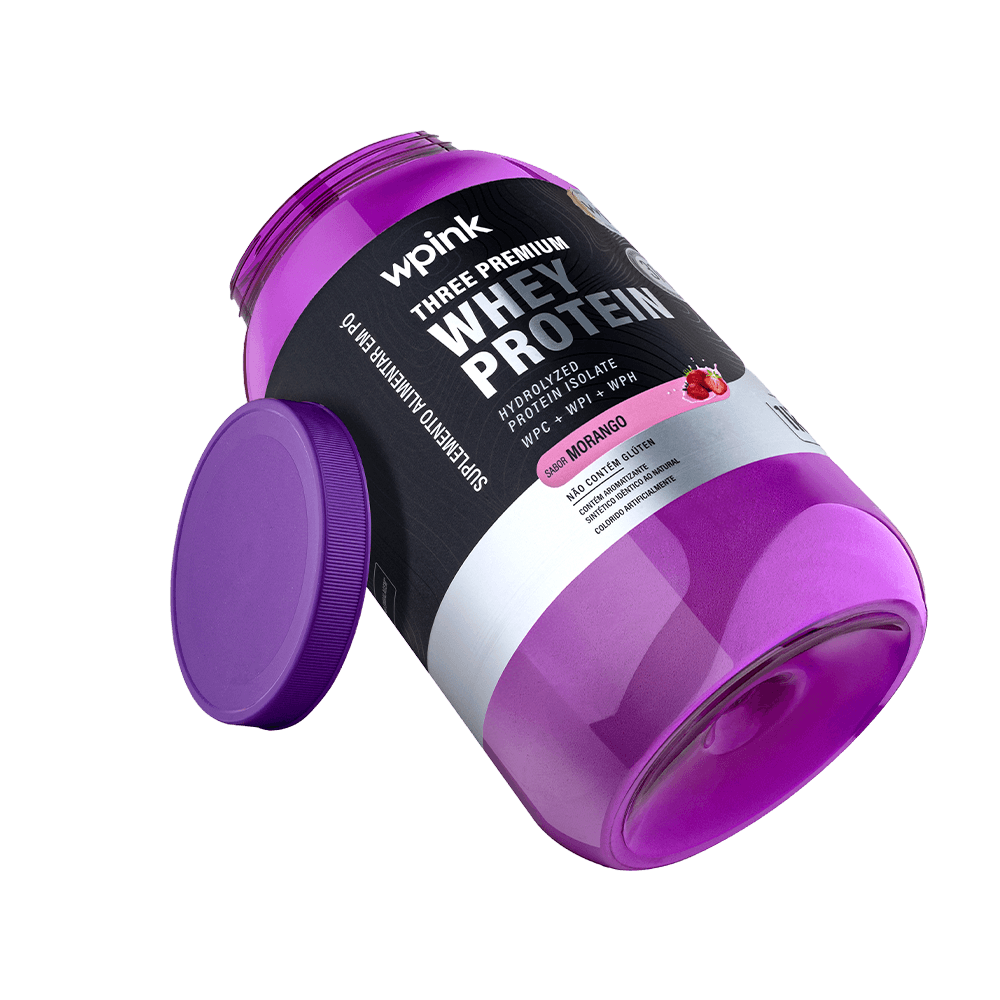 three premium whey protein morango 3w - (1kg) - wp - foto 6