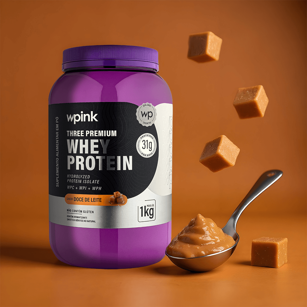 three premium whey protein doce de leite 3w - (1kg) - wp - foto 3