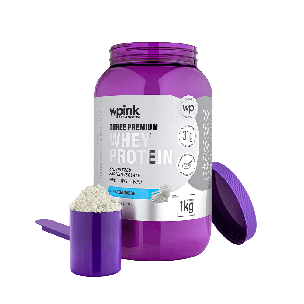 three premium whey protein sem sabor - (1kg) - wp - foto 3