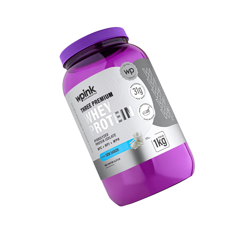 three premium whey protein sem sabor - (1kg) - wp - foto 4