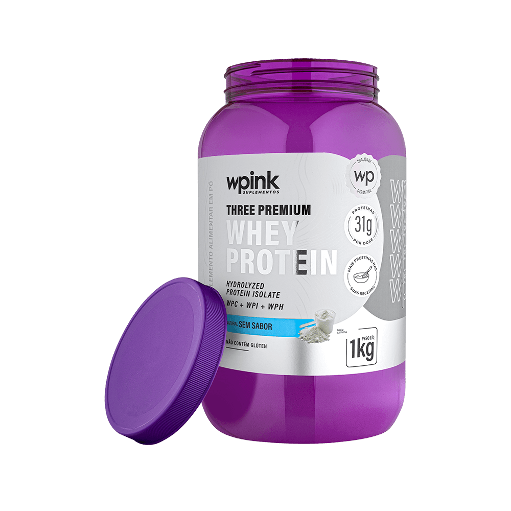 three premium whey protein sem sabor - (1kg) - wp - foto 6
