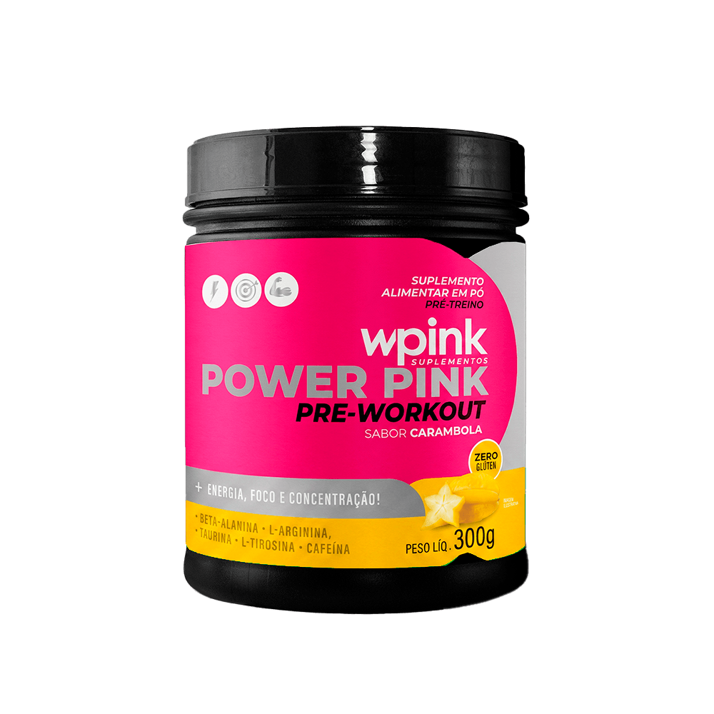 super power pink de carambola - pré-treino - 300g - wp