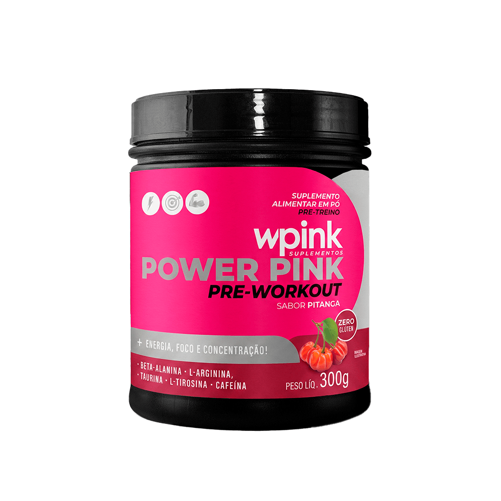 super power pink de pitanga - pré-treino - 300g - wp